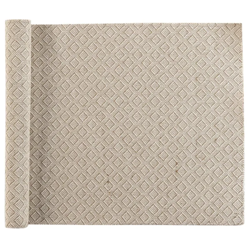 Dodaj do koszyka Obrus DANITY kolor beżowy gładki motyw boho styl boho 35x140