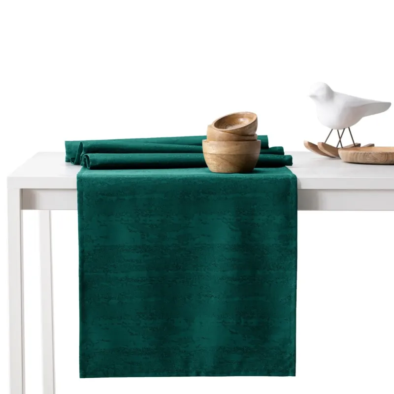 AmeliaHome - Bieżnik plamoodporny Butelkowa Zieleń VESTA - 30x100 cm Kup online