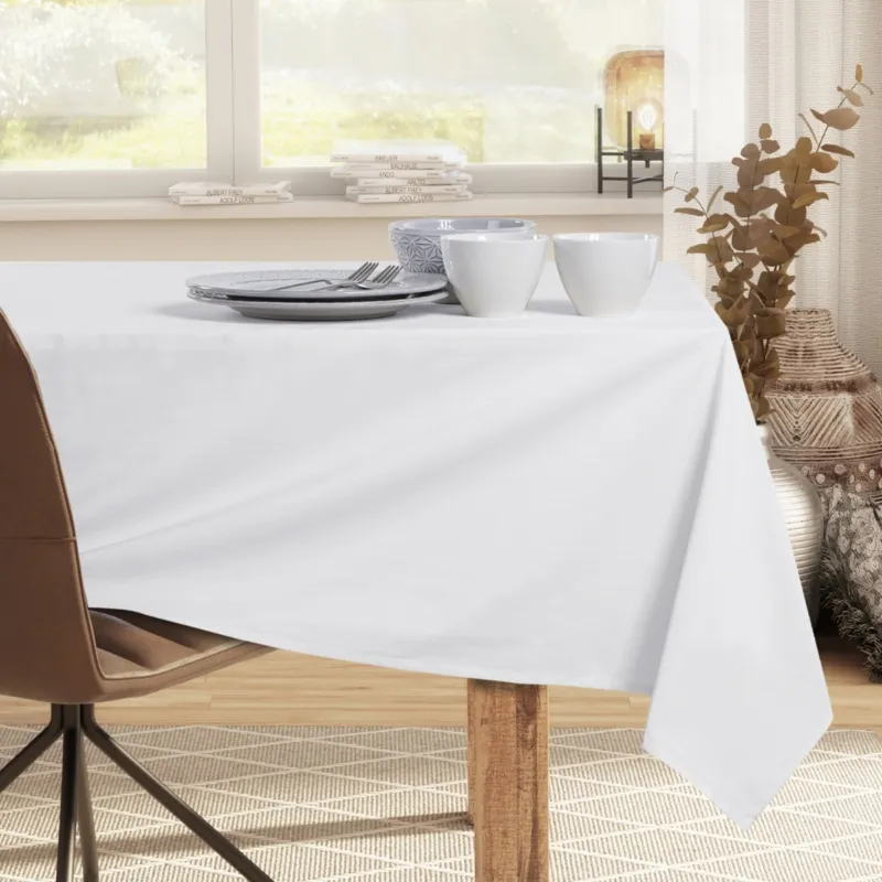 Zniżka DecoKing - Obrus bawełniany Biały PURE - 140x180 cm