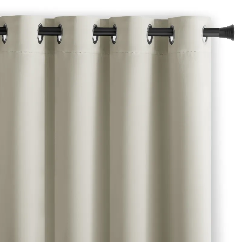 Zasłona BLACKOUT kolor kremowy styl klasyczny przelotki srebrne blackout - 140x230 cm Oferta limitowana