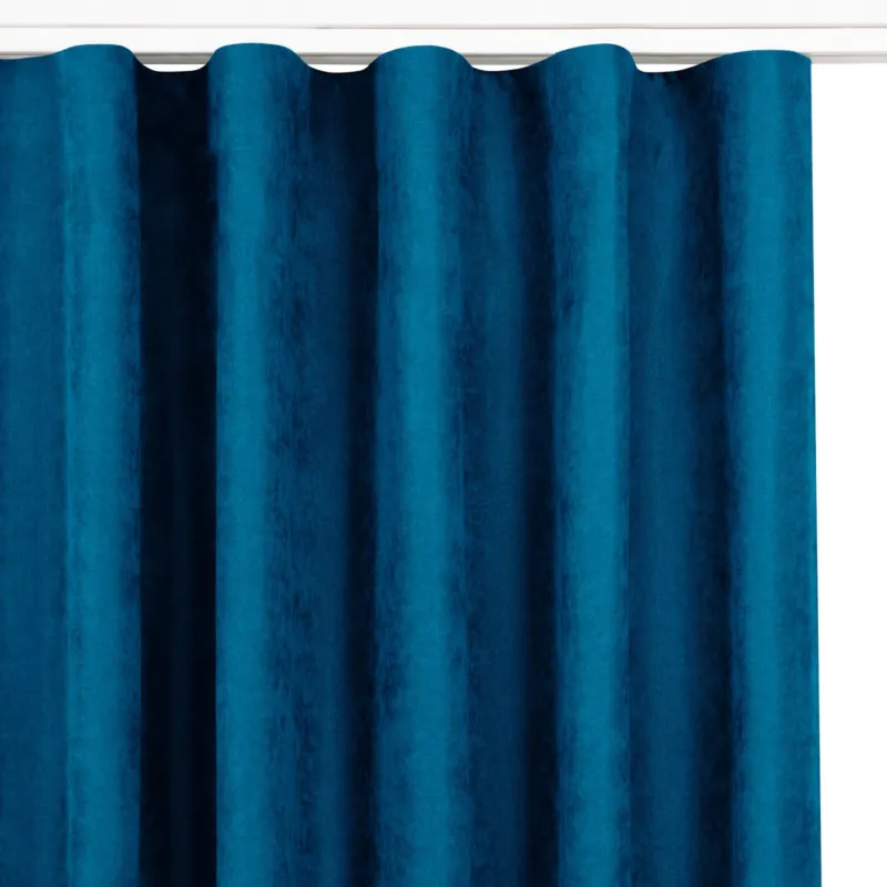 Zasłona MILANA kolor indygo styl klasyczny taśma wave transparentna 7 cm szenila - 560x175 cm Cena promocyjna