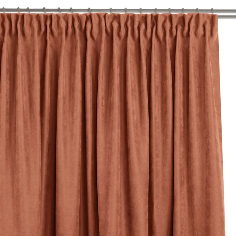 Zasłona MILANA kolor rudy styl klasyczny taśma smok transparentna 7,5 cm szenila - 280x270 cm Wybór klientów