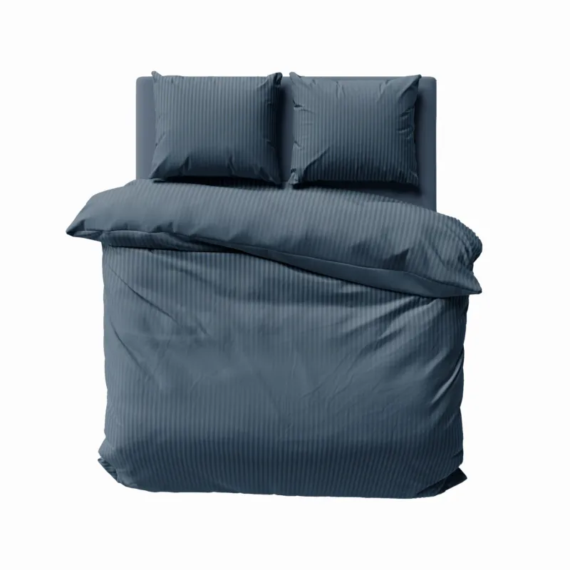 Pościel 180x200 + 2 Poszewki Satyna 100% Bawełna Adamaszek Pure Denim Fabryka Pościeli Do wyczerpania zapasów