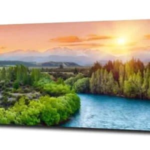 Tylko do końca tygodnia obraz na szkle Rzeka, góry, las, natura