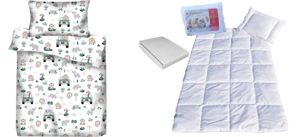Komplet 100x160 + 50x60 + prześcieradło jersey 80x160 138niebieski Oferta limitowana