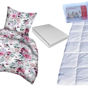 Komplet 100x160 + 40x60 + prześcieradło jersey 80x160 082N3D Kup online