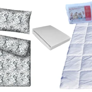 Bestseller Komplet 100x160 + 40x60 + prześcieradło jersey 80x160 418b-c