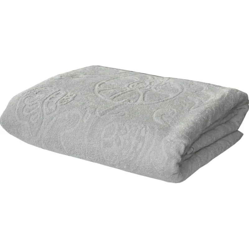 Premium Prześcieradło bez gumki frotte żakardowe 175x220 Szary
