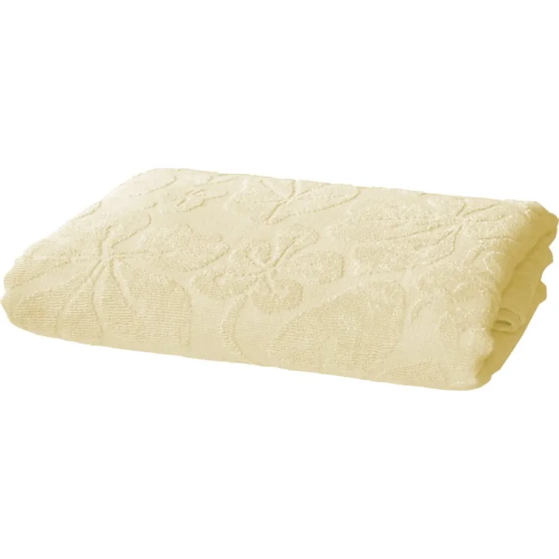 Prześcieradło bez gumki frotte żakardowe 175x220 Ecri Najlepsza cena