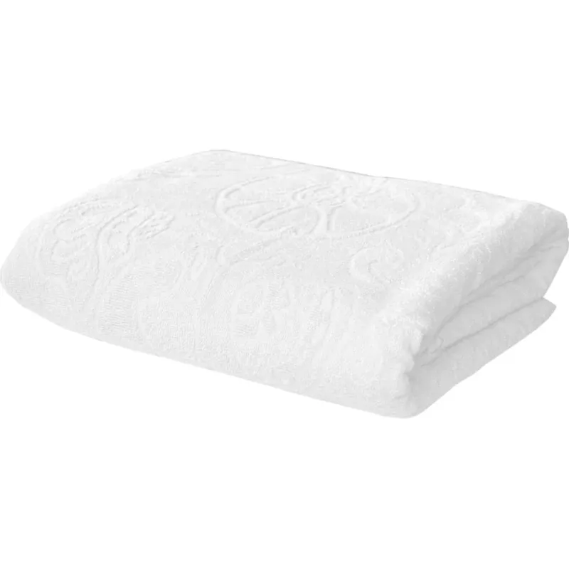 Prześcieradło bez gumki frotte żakardowe 175x220 Biały Oferta czasowa