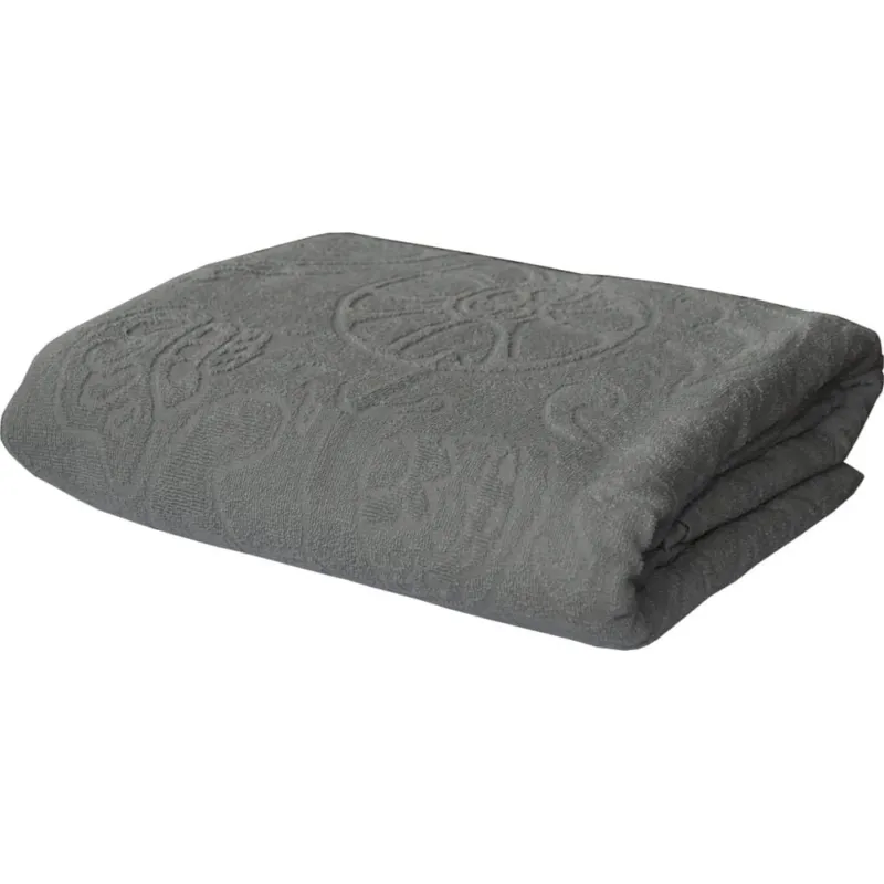 Oferta czasowa Prześcieradło bez gumki frotte żakardowe 175x220 Ciemno szary