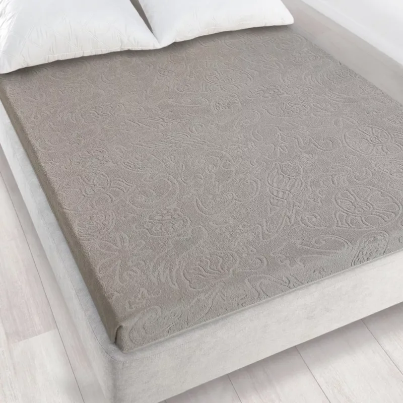 Prześcieradło frotte bez gumki 150x205 szare 594 Tulipan Zwoltex Oferta limitowana