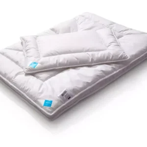 Hit sprzedaży Kołdra antyalergiczna 100x135 + poduszka 40x60 Babies Cotton 400g+50g komplet dziecięcy biały AMZ