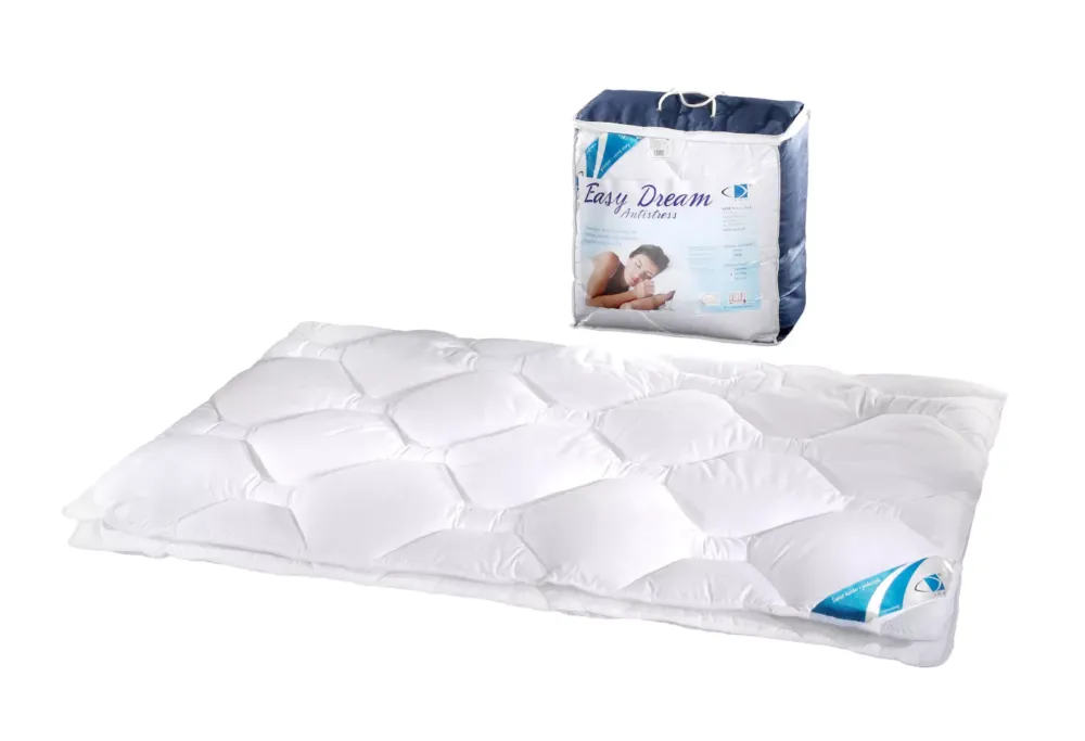 Ostatnia szansa Kołdra antyalergiczna 160x200 Easy Dream Antystres 1,2 kg biała z włóknem węglowym AMW