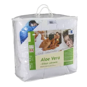 Ostatnia szansa Kołdra antyalergiczna 160x200 Aloe Vera 1,00 kg 100% bawełna wykończona substancją Aloe Vera AMW