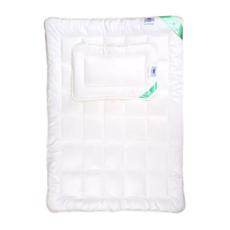 Szybka wysyłka Kołdra półpuchowa 100x135 + poduszka 40x60 PÓŁPUCH 700g+350g komplet dziecięcy biały AMZ