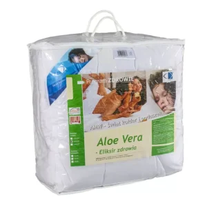 Najlepsza cena Kołdra antyalergiczna 180x200 Aloe Vera 1,15 kg 100% bawełna wykończona substancją Aloe Vera AMW