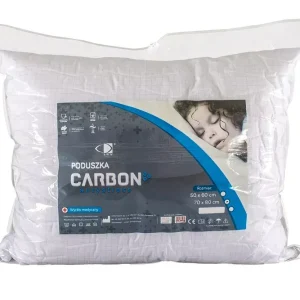 Szybka dostawa Poduszka Carbon Antystres 50x60 biała antyalergiczna AMW