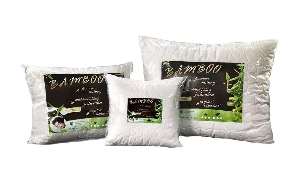 Poduszka antyalergiczna 70x80 Bamboo 1,00 kg biała z włóknem bambusa AMW Nowy