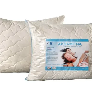 Wyprzedaż Poduszka antyalergiczna 50x60 Aksamitna ekri zapinana na zamek 100% microfibra AMW
