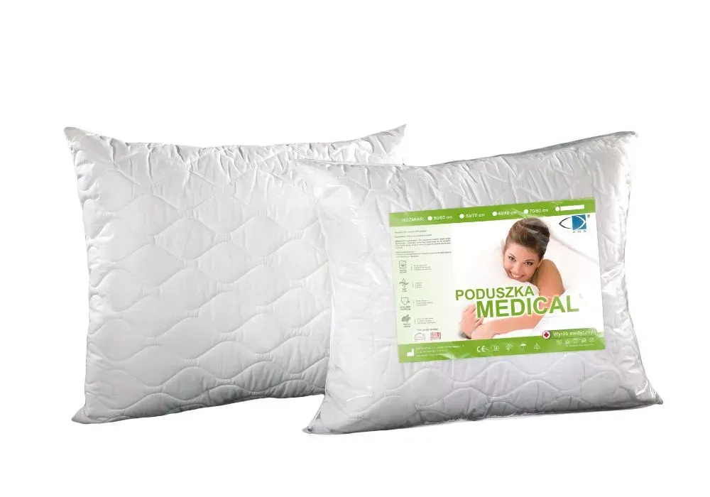 Poduszka antyalergiczna 40x70 Medical z zamkiem biała AMW Super okazja