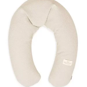 Hit cenowy Poduszka pozycjonująca Relax Muslin Prestige Wafel 190 cm beżowa do karmienia ciążowa wypoczynkowa