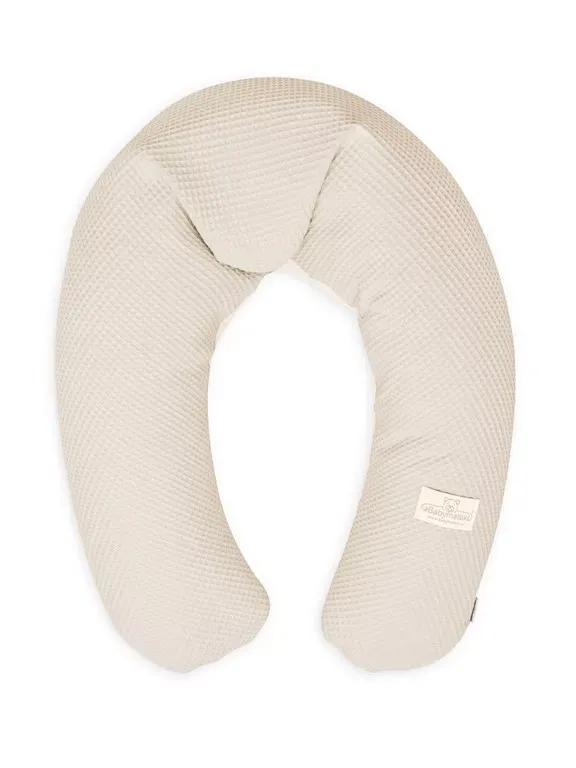 Hit cenowy Poduszka pozycjonująca Relax Muslin Prestige Wafel 190 cm beżowa do karmienia ciążowa wypoczynkowa
