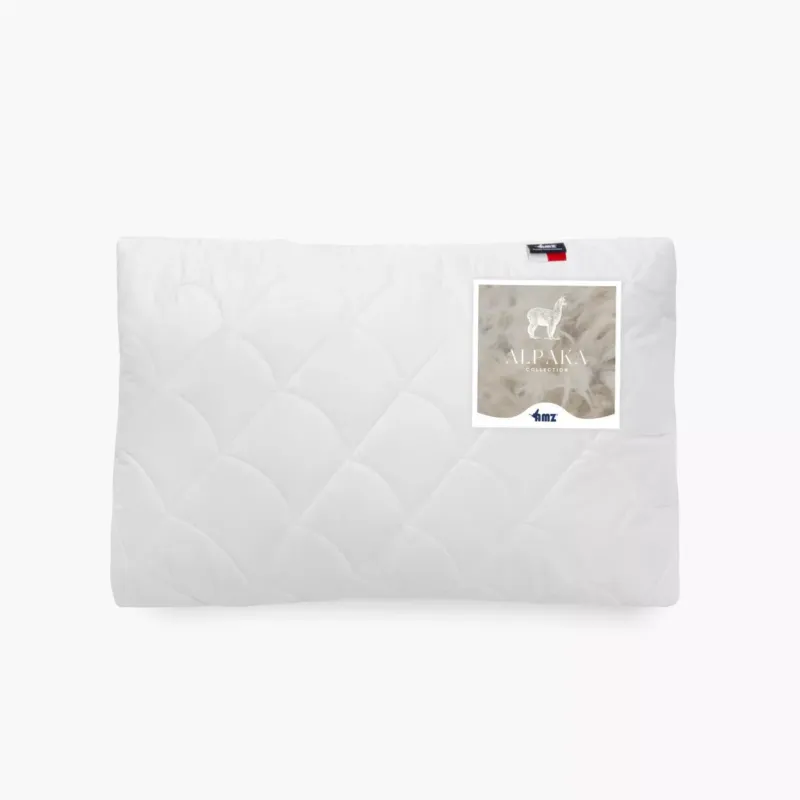 Poduszka wełniana 50x60 biała pikowna bez zamka 860 g Alpaka Promocja
