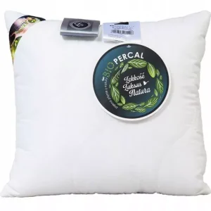 Darmowy zwrot Poduszka antyalergiczna 70x80 BioPercal 1000g biała termo delikatny perkal 100% bio bawełna AMZ