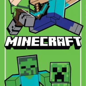 Ręcznik plażowy 70x140 Minecraft "Power Walking" zielony szybkoschnący Niska cena