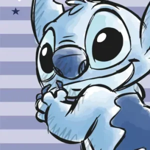 Oferta czasowa Ręcznik plażowy 70x140 Lilo i Stitch Stripes fioetowy szybkoschnący