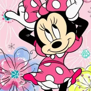 Kup teraz Ręcznik plażowy 70x140 Myszka Mini 0776 Minnie Mouse bawełniany