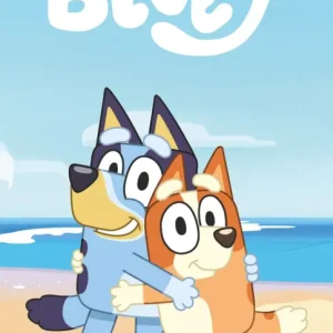Ręcznik plażowy 70x140 Bluey pieski niebieski Kids25 Taniej