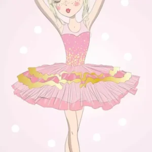 Ostatnie sztuki Ręcznik plażowy 70x140 Ballerina różowy bawełniany dziecięcy August 23