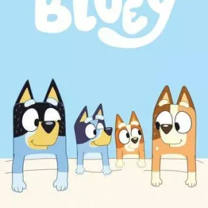 Kup online Ręcznik plażowy 70x140 Bluey pieski niebieski bawełniany August 23
