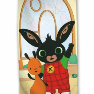 Ręcznik plażowy 70x140 Królik Bing Hoppit beżowy kolorowy Kids25 Ostatnia szansa