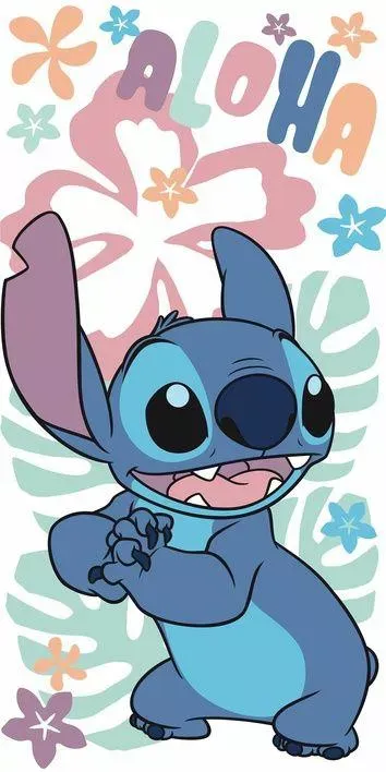 Ręcznik plażowy 70x140 Lilo and Stitch Hawaiian niebieski dziecięcy bawełniany Kids25 Zamów teraz