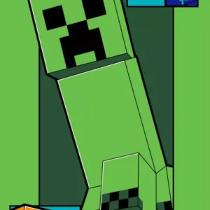 Ręcznik plażowy 70x140 Minecraft Creeper Coming zielony bawełniany JF24 Tani